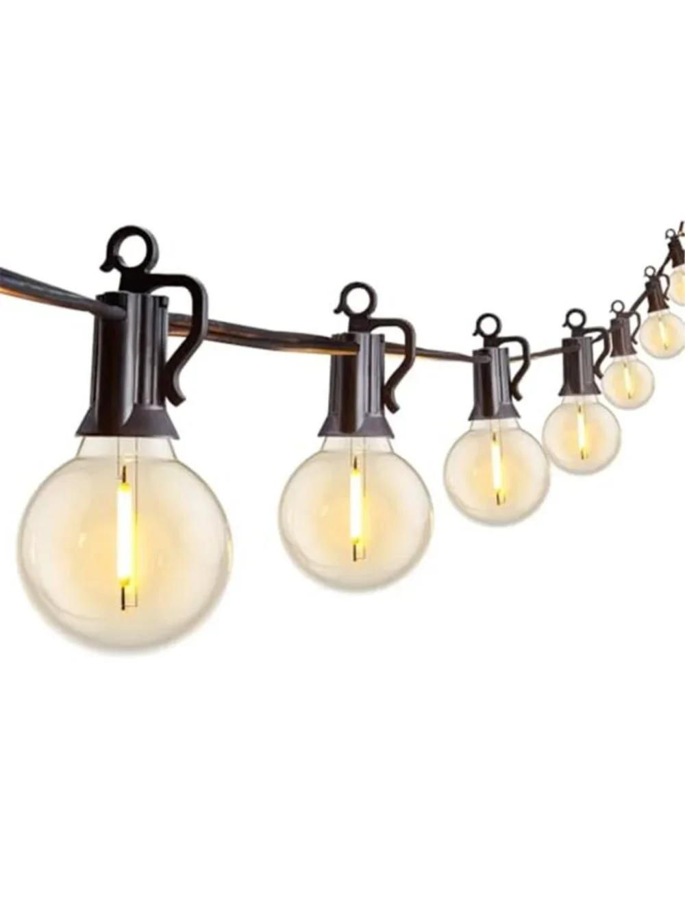 Outdoor String Lights 29Feet G40 LED Patio Lights,Plug-in,13Plastic Edison Bulbs